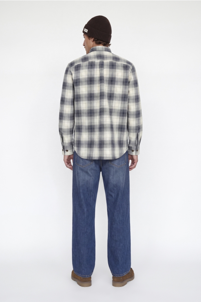 Jack & Jones blauwe heren overhemd | Model achteraanzicht