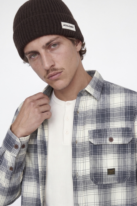 Jack & Jones blauwe heren overhemd | Close up