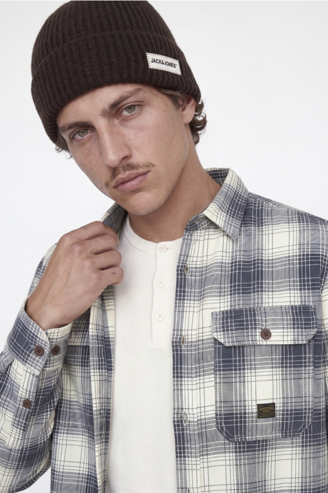 Jack & Jones blauwe heren overhemd | Close up