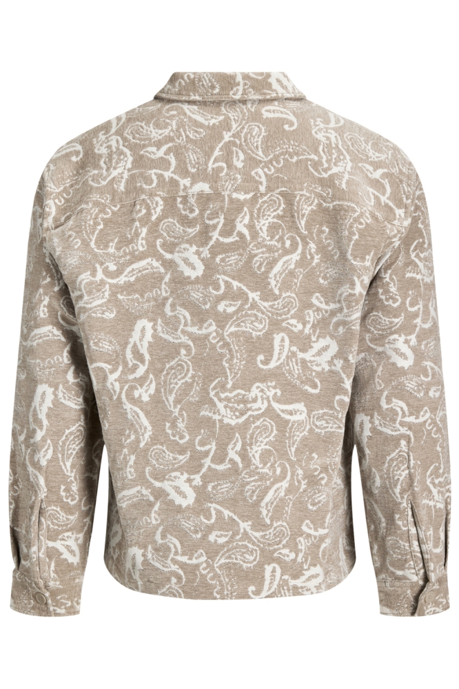 Jack & Jones beige heren overhemd | Achteraanzicht