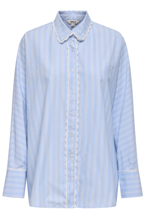 Only blauwe dames blouse | Vooraanzicht