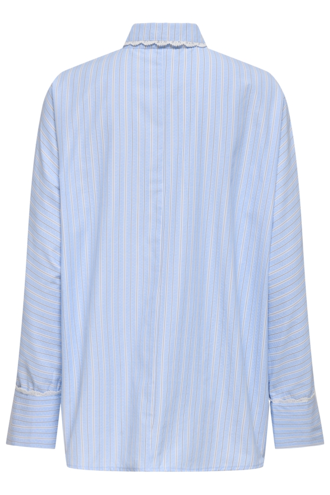 Only blauwe dames blouse | Achteraanzicht