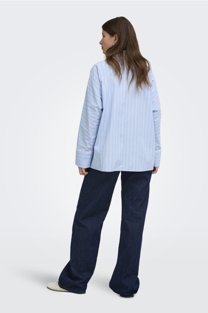 Only blauwe dames blouse | Model