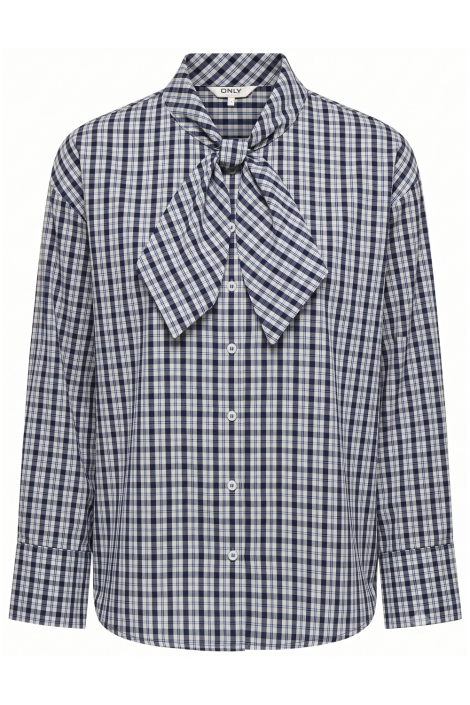 Only blauwe dames blouse | Vooraanzicht