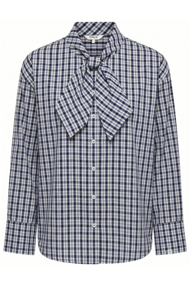 Only blauwe dames blouse | Vooraanzicht