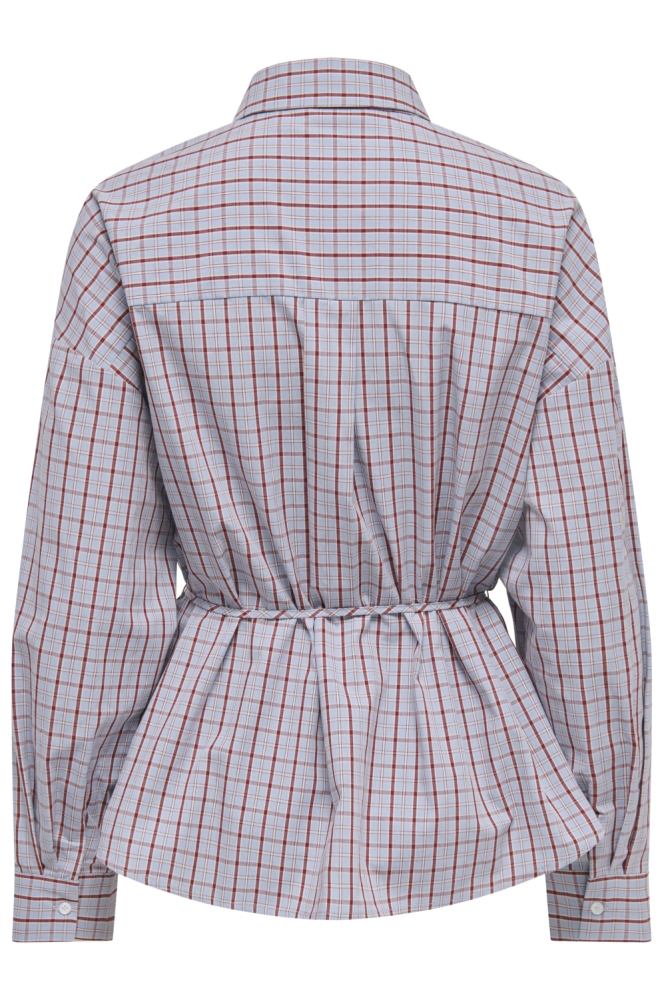 Only blauwe dames blouse | Achteraanzicht