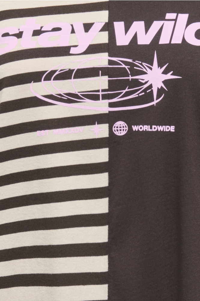 Only bruine dames t-shirt | Kleurstaal