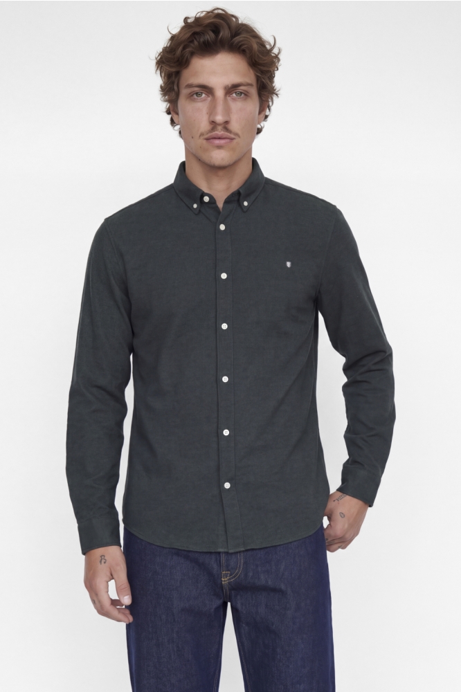 Jack & Jones groene heren overhemd | Model vooraanzicht