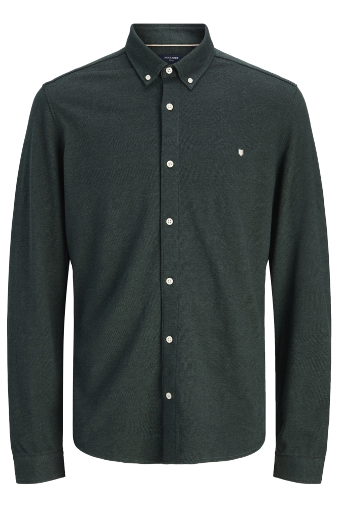 Jack & Jones groene heren overhemd | Vooraanzicht