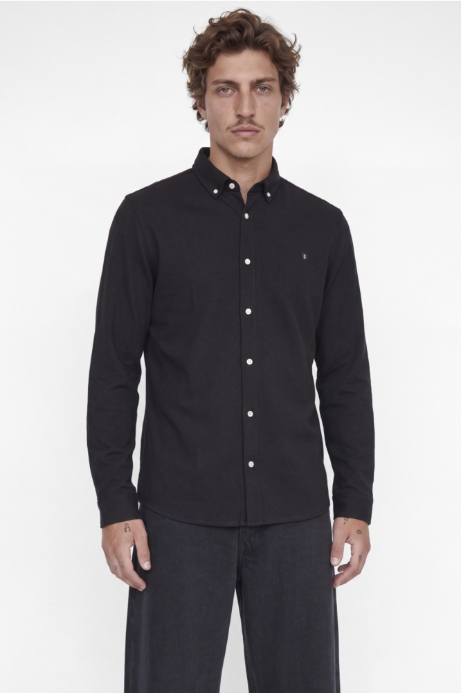 Jack & Jones bruine heren overhemd | Model vooraanzicht