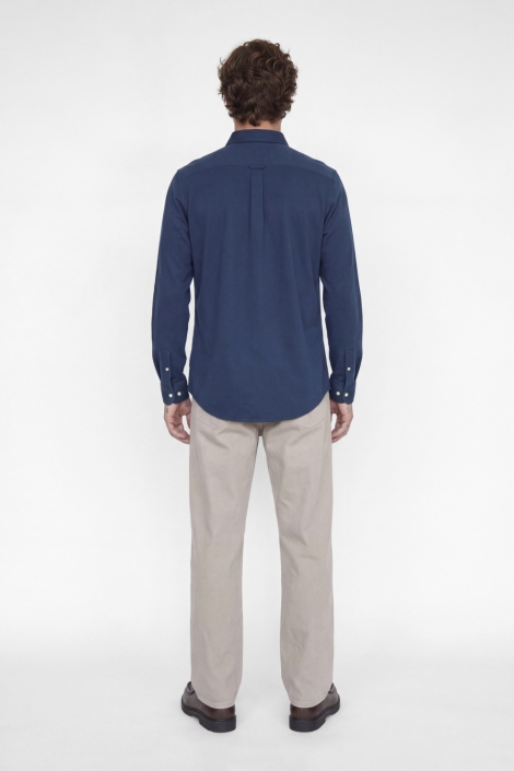 Jack & Jones blauwe heren overhemd | Model achteraanzicht