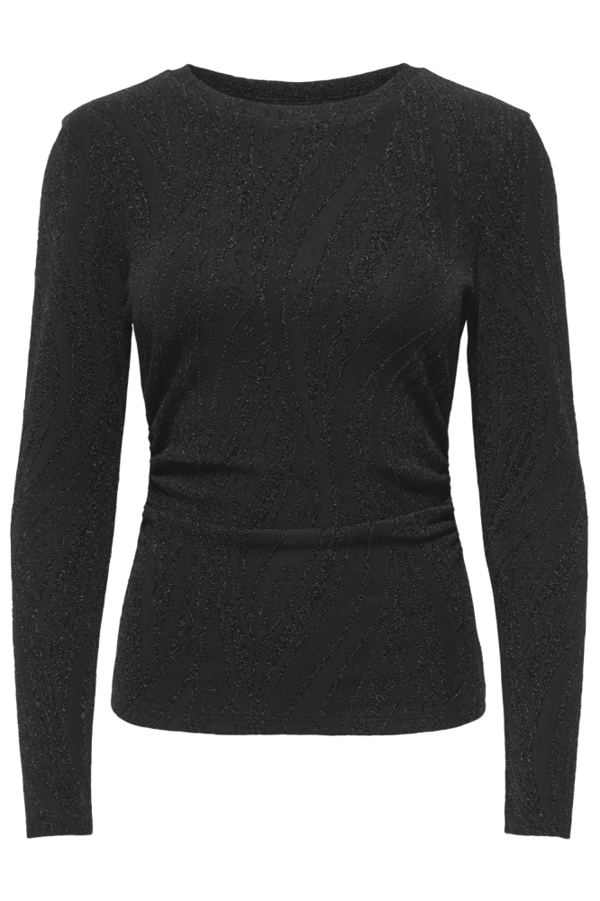 Jacqueline de Yong zwarte dames t-shirt | Vooraanzicht