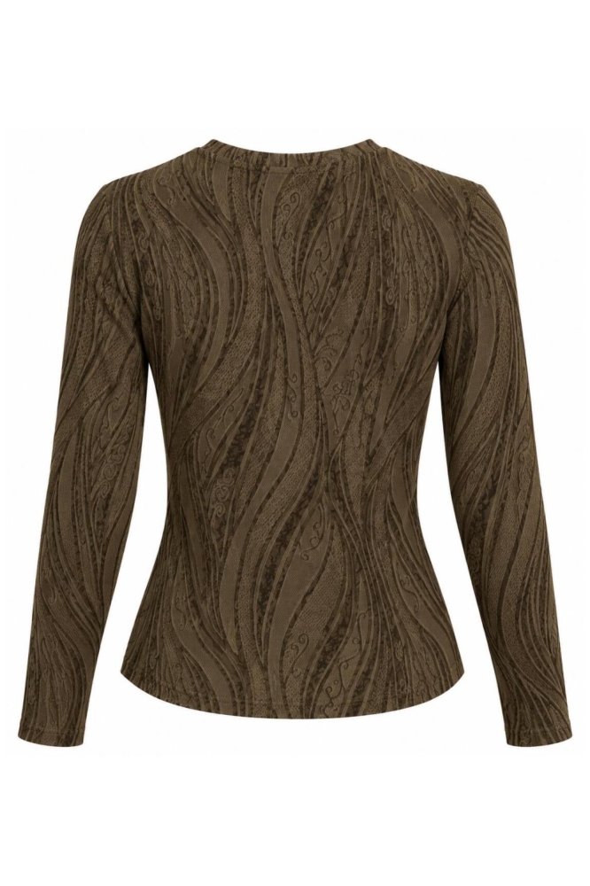 Jacqueline de Yong groene dames top | Achteraanzicht