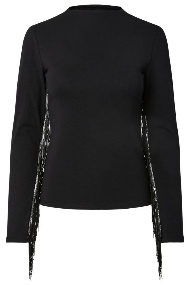 Pieces zwarte dames t-shirt | Vooraanzicht