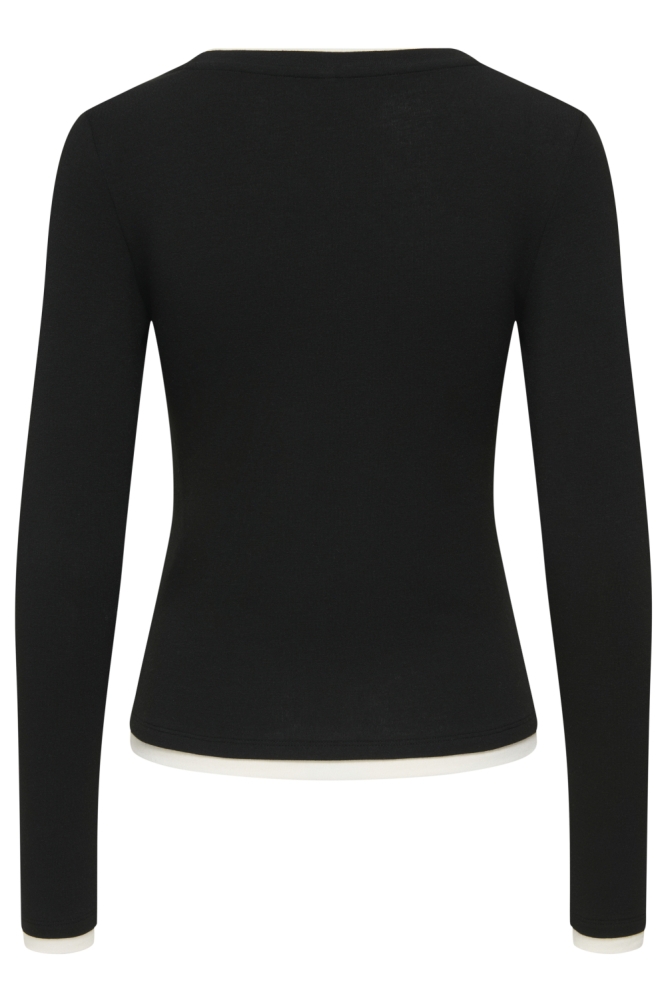 Only zwarte dames t-shirt | Achteraanzicht