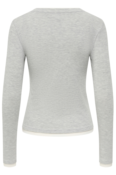 Only grijze dames t-shirt | Achteraanzicht