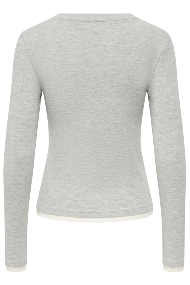Only grijze dames t-shirt | Achteraanzicht
