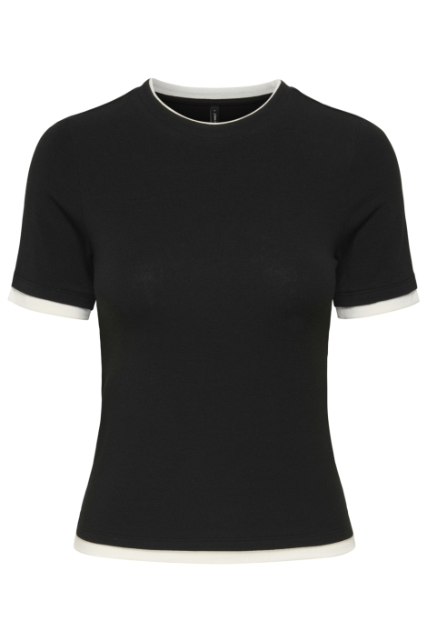 Only zwarte dames t-shirt | Vooraanzicht