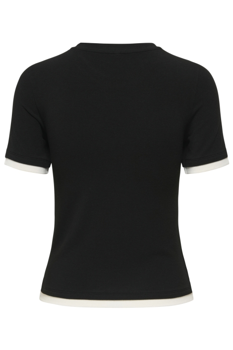 Only zwarte dames t-shirt | Achteraanzicht