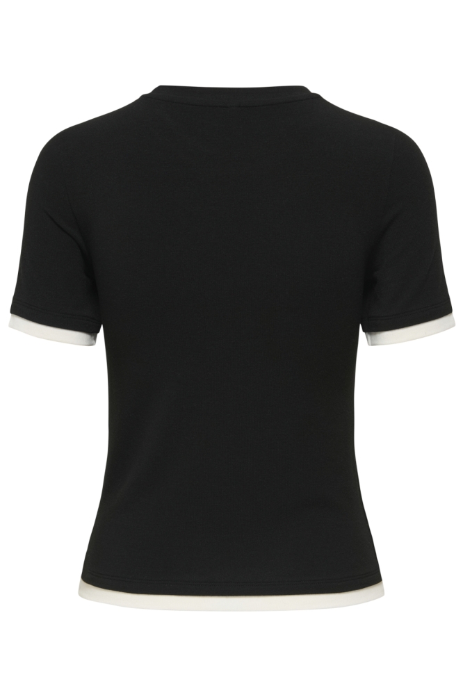 Only zwarte dames t-shirt | Achteraanzicht