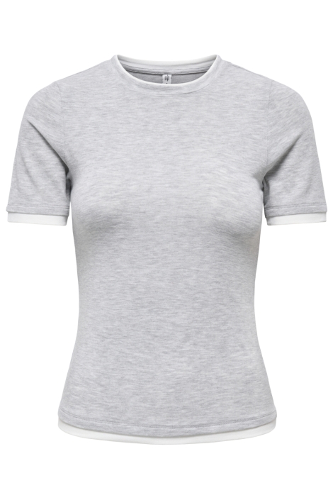 Only grijze dames t-shirt | Vooraanzicht