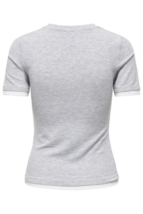 Only grijze dames t-shirt | Achteraanzicht