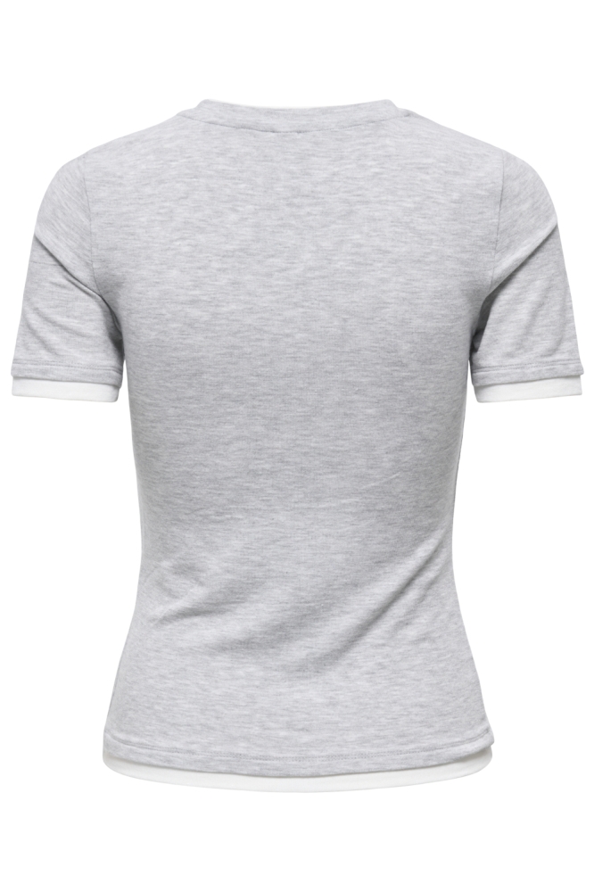 Only grijze dames t-shirt | Achteraanzicht