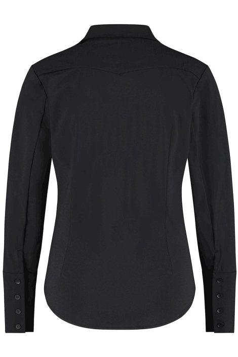 Lady Day zwarte dames blouse | Achteraanzicht
