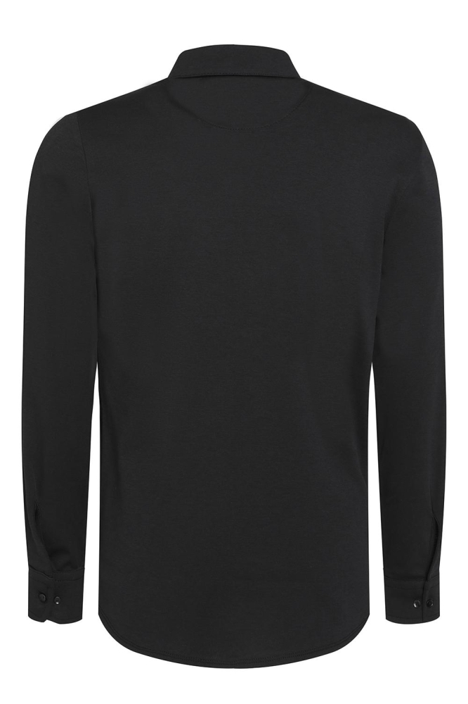 Gabbiano zwarte heren overhemd | Achteraanzicht
