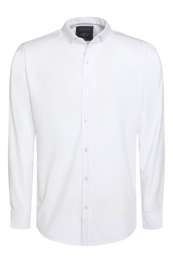 Gabbiano witte heren overhemd | Vooraanzicht