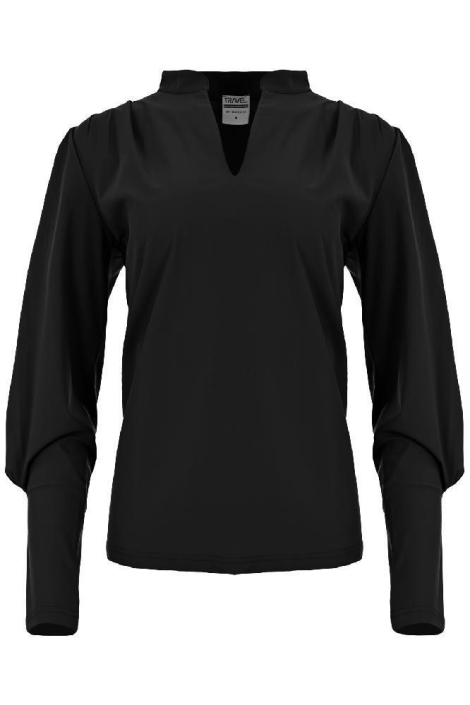 Maicazz zwarte dames blouse | Vooraanzicht
