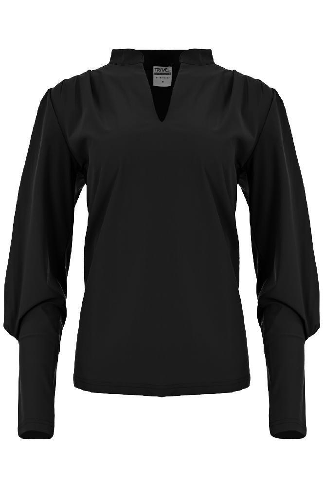 Maicazz zwarte dames blouse | Vooraanzicht
