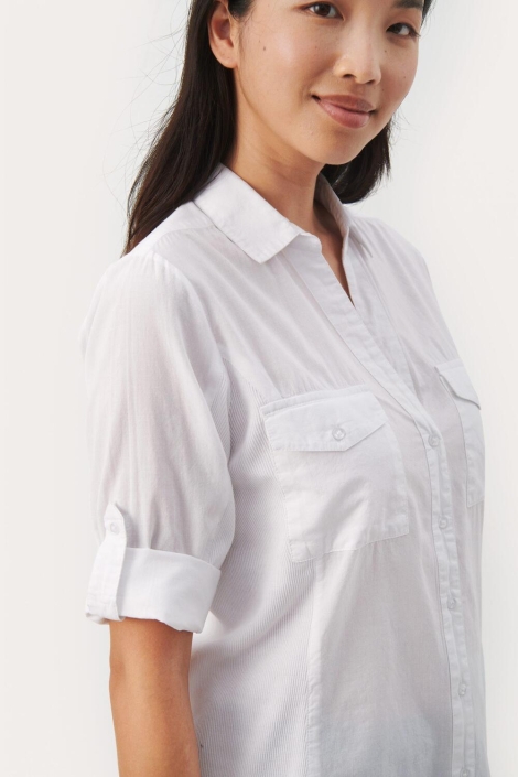 Part Two witte dames blouse | Close up