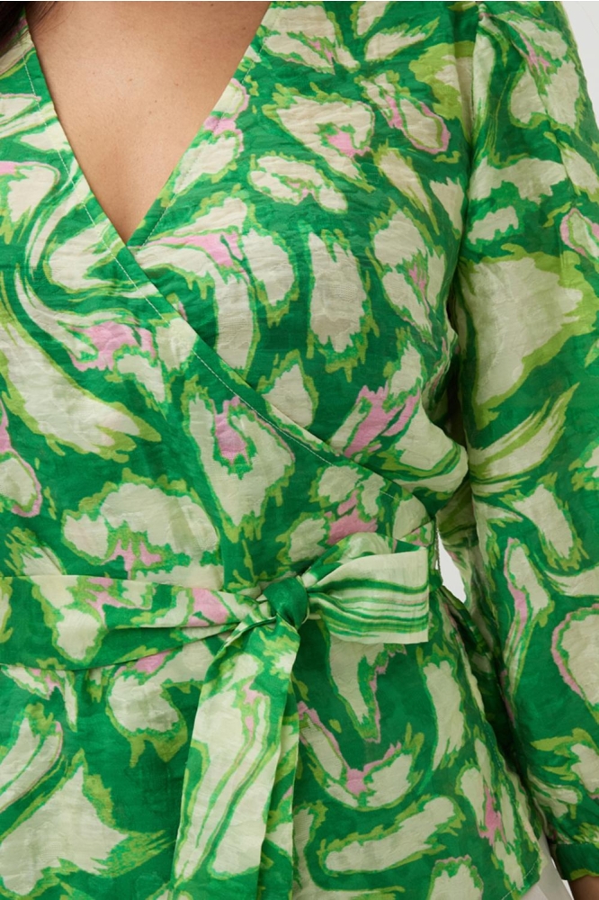 EsQualo groene dames blouse | Kleurstaal