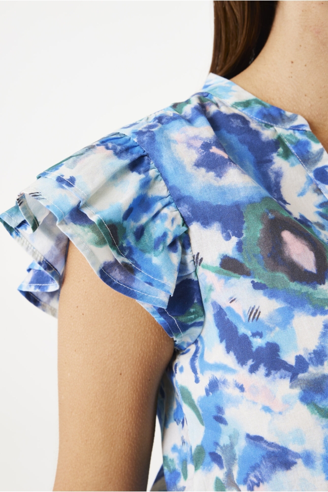 Garcia blauwe dames blouse | Close up