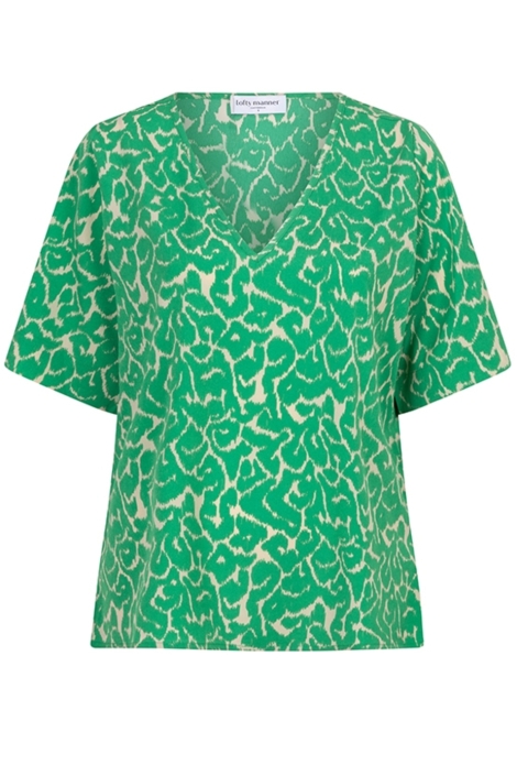 Lofty Manner groene dames t-shirt | Vooraanzicht