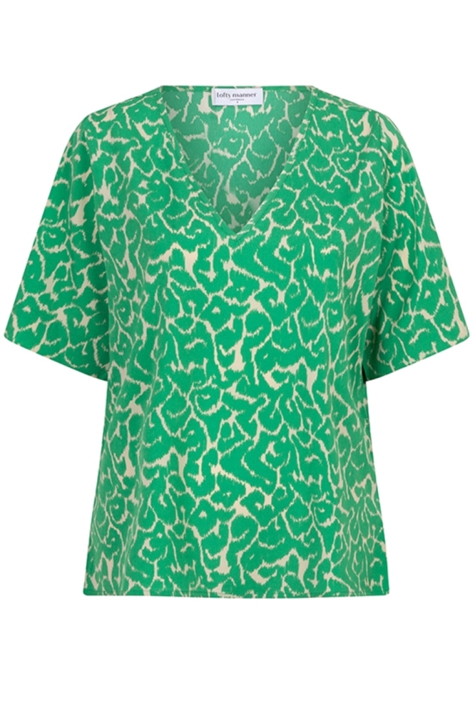 Lofty Manner groene dames t-shirt | Vooraanzicht