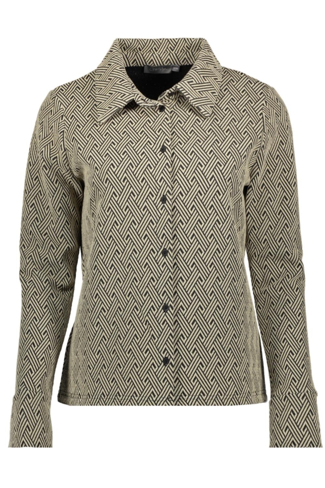 Geisha zwarte dames blouse | Vooraanzicht