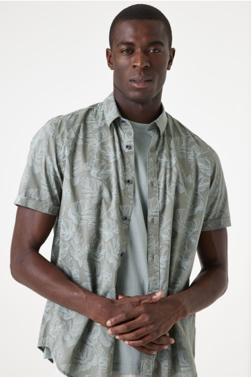 Garcia Overhemd OVERHEMD MET PRINT F51092 2050 SAGE GREEN