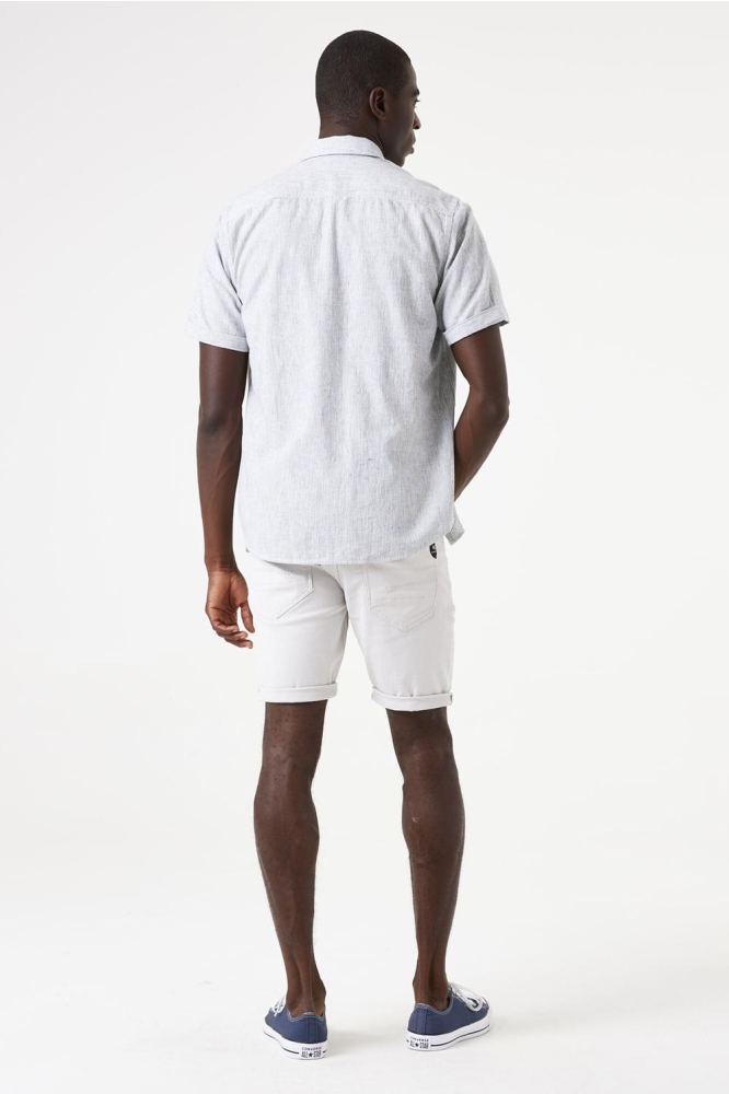 Garcia groene heren overhemd | Model achteraanzicht