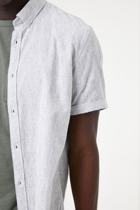 Garcia groene heren overhemd | Close up