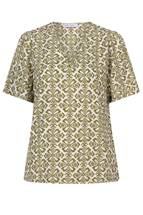 Lofty Manner groene dames blouse | Vooraanzicht
