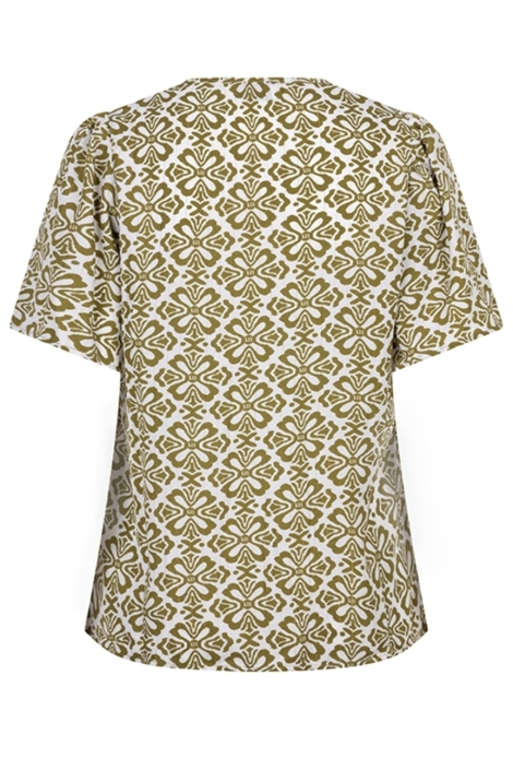 Lofty Manner groene dames blouse | Achteraanzicht