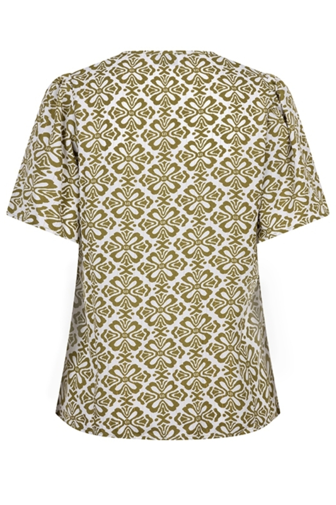 Lofty Manner groene dames blouse | Achteraanzicht