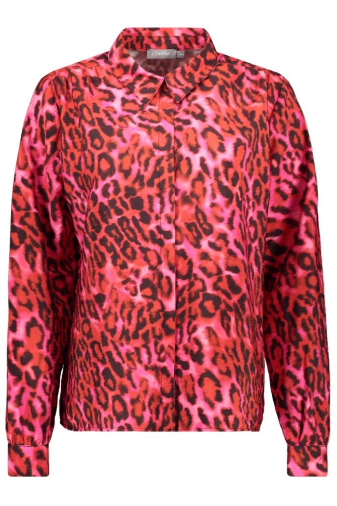 Geisha rode dames blouse | Vooraanzicht