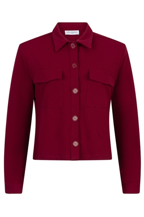 Lofty Manner bordeaux dames blouse | Vooraanzicht