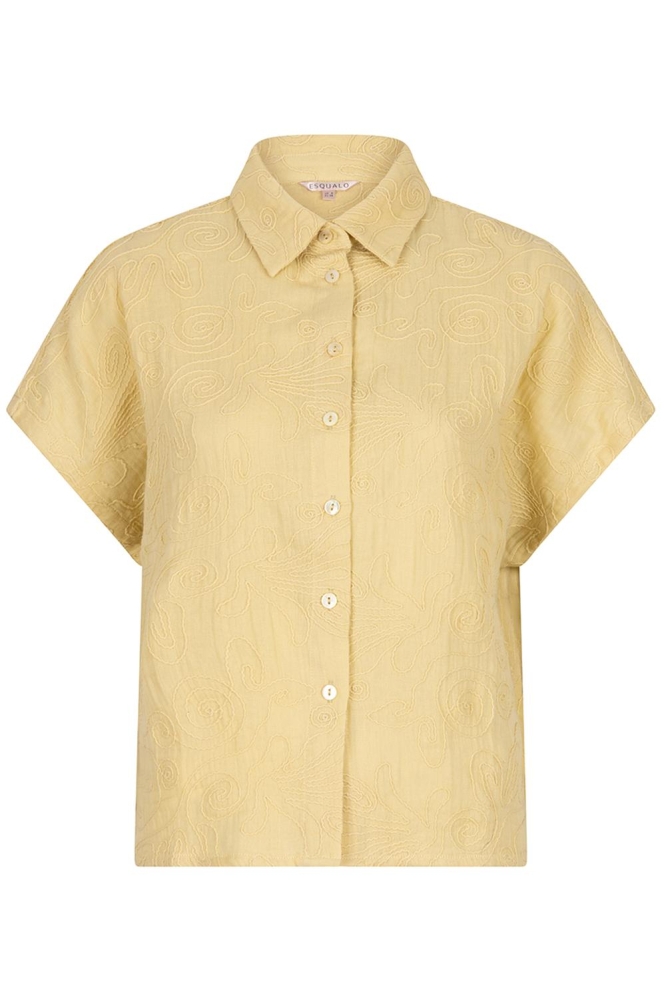 EsQualo gele dames blouse | Vooraanzicht