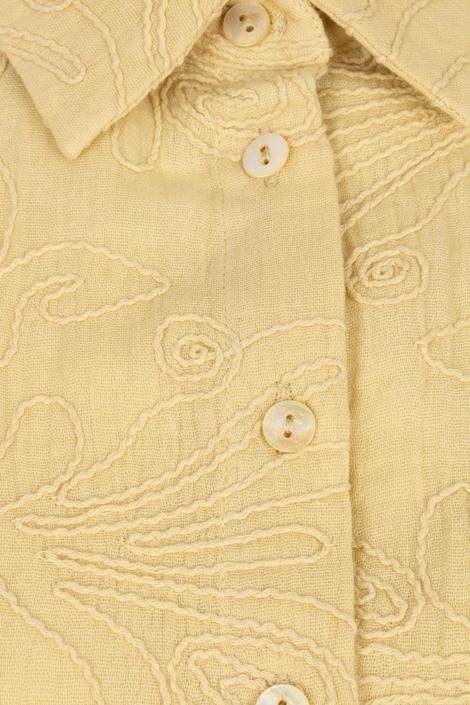 EsQualo gele dames blouse | Close up