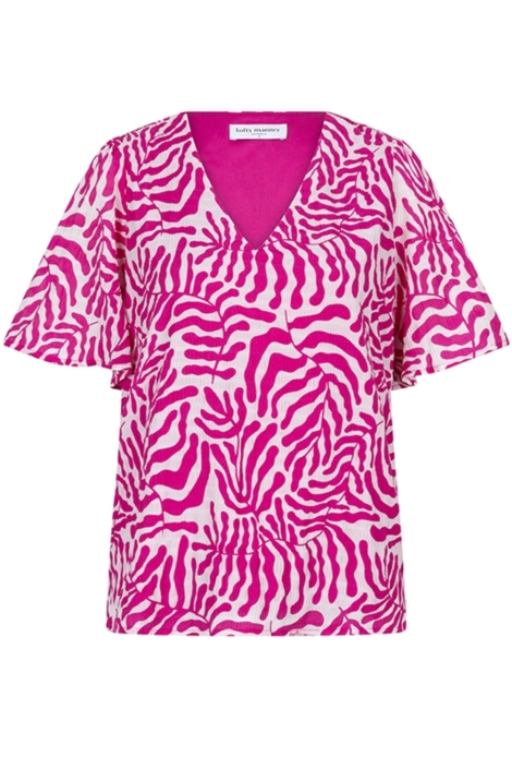 Lofty Manner roze dames blouse | Vooraanzicht