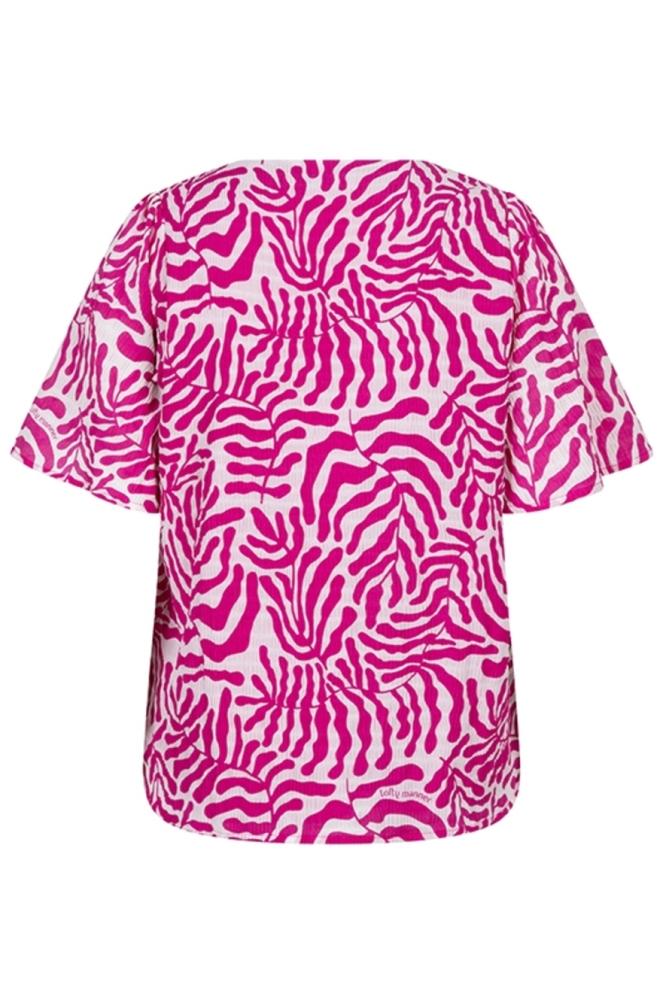 Lofty Manner roze dames blouse | Achteraanzicht